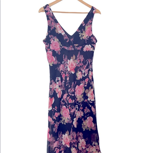 🌺 Romantic floral sleeveless dress size 13 - Picture 1 of 9